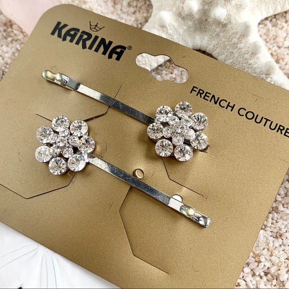 ✨🌸 Rhinestone Flower Barrettes - Picture 4 of 4